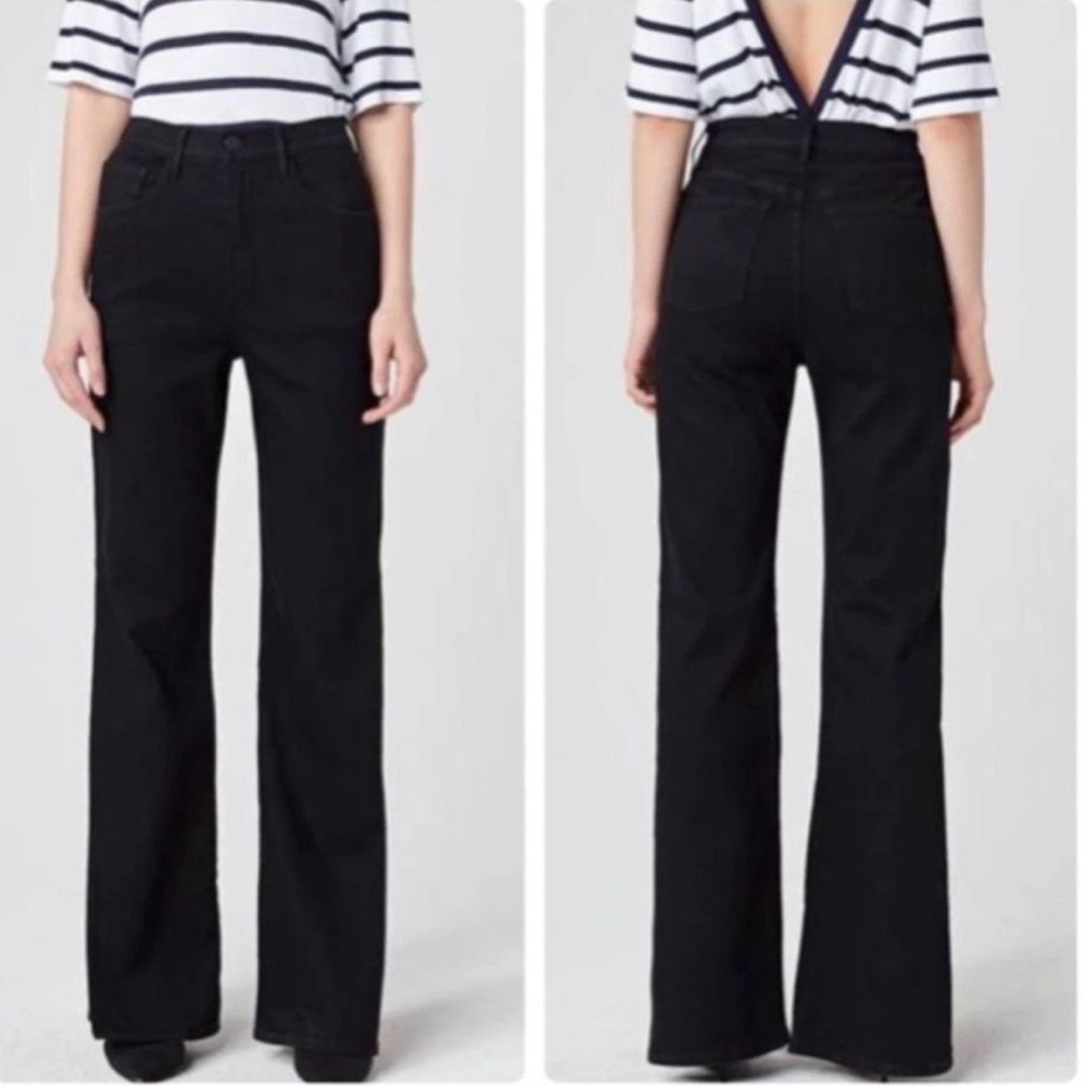 3x1 NWT Black Split Flare Jeans Size 24 Seen on Bella Hadid